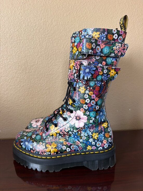 Dr Martens Shoes - Dr. Martens Jagger Wanderlust Floral Leather Platform Boots Women's US 10 No Box
